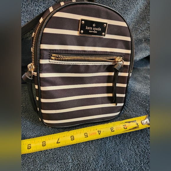 Kate Spade Black and Cream Striped Women's Bag - Picture 4 of 4